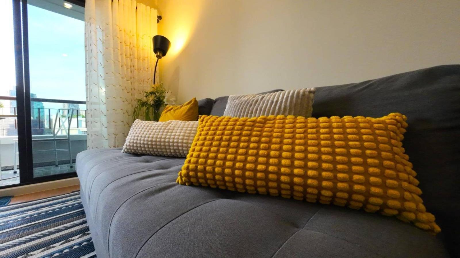 Cozy 1Br Walk To Bts And Airport Rail Link Close To Malls G7 방콕 객실 사진